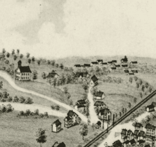 Map of Wakefield MA from the 1880s showing my house