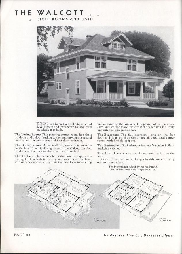 Gordon-Van Tine American Foursquare House. 1936 catalog. Courtesy of archive.org