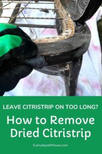Leave Citristrip on for too long? With a bit of patience and elbow grease, you can save your DIY project following this tutorial (I"m so glad I did!) #Citristrip