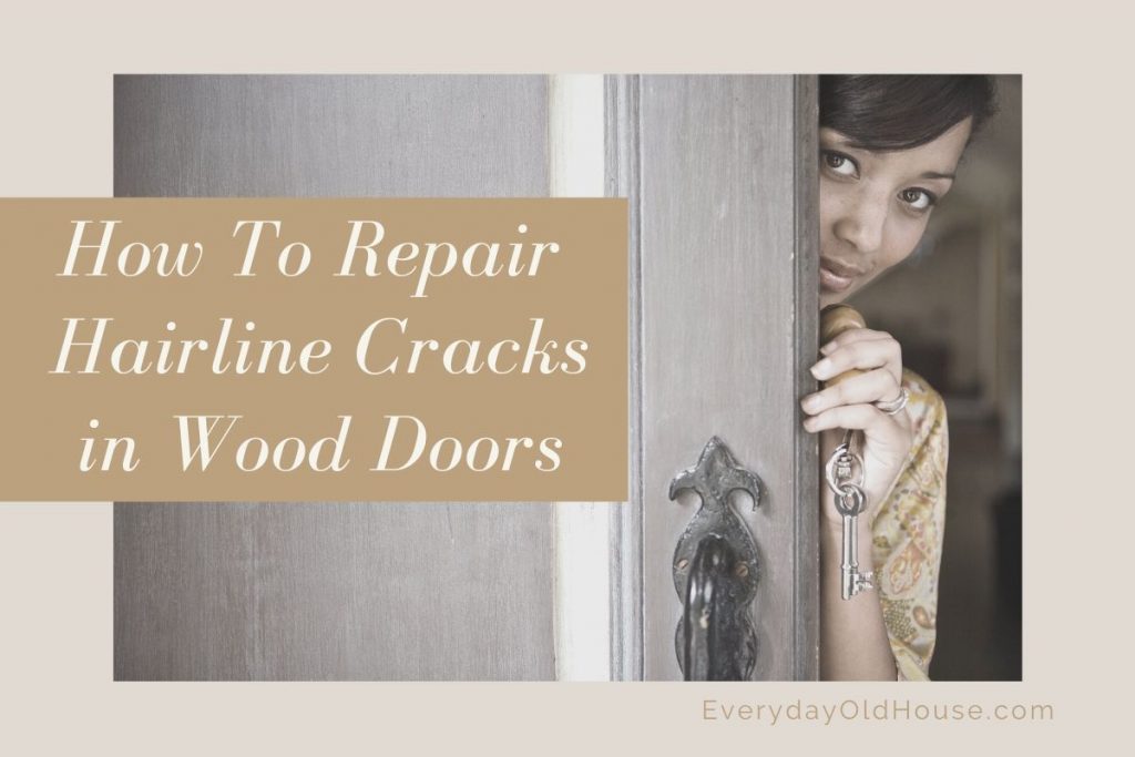 Step by Step Tutorial on How to use Wood Putty to Fix Small Hairline Cracks in Exterior Entry Door #frontdoorrepair #easyhomeimprovement #minwax