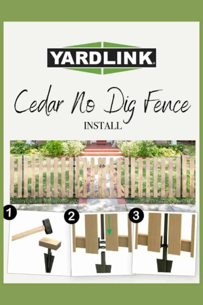 infograph on installation of Yardlink No Dig fence