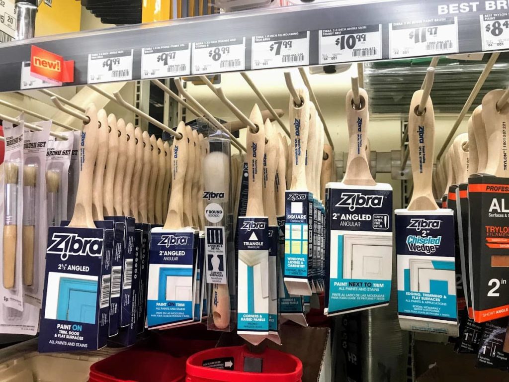 Zibra brushes in Home Depot Aisle