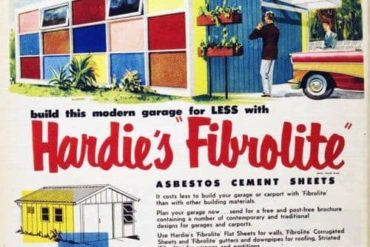 Vintage advertisement for asbestos in homes #asbestosinhouse #Fibrolite