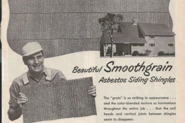 Vintage advertisement of asbestos in residential shingles #shingles #asbestosshingles #asbestossiding