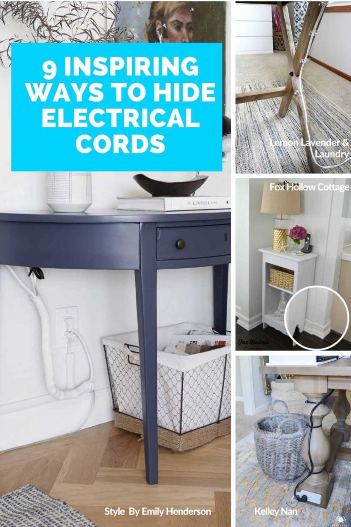 Tired of seeing messy cords? Here's 9 easy and inexpensive ways homeowners have concealed their messy cords #homeorganization
